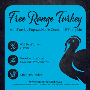 Content 65 British Free Range Turkey and Vegetables Dog Food