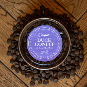 Content Duck Confit Dog Dinner